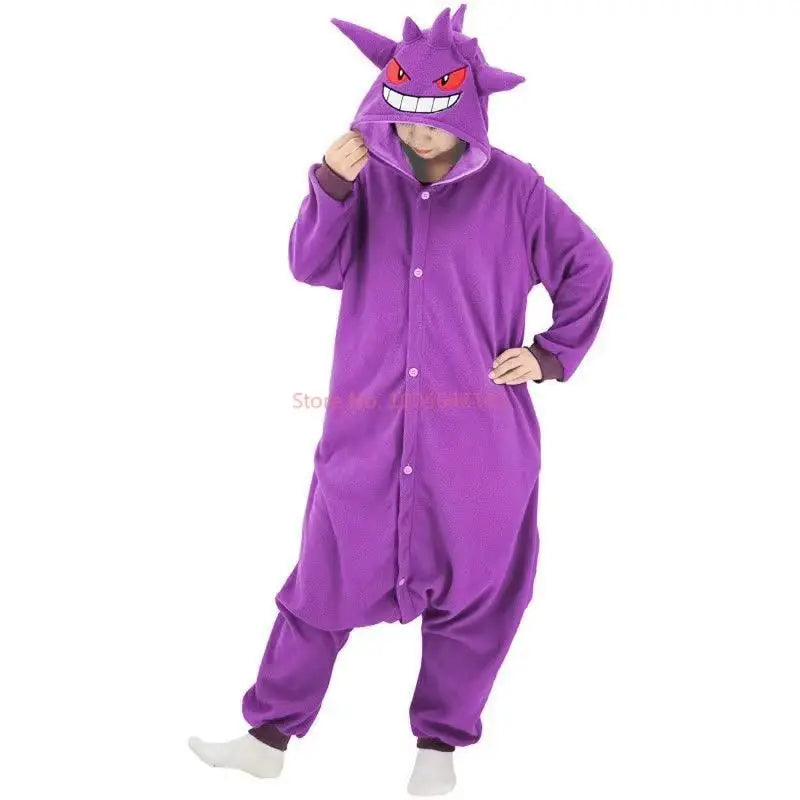 Pokemon Gengar Snorlax Costume Adult For Adolescent Clothing Pika Halloween Cosplay Adult Full Body Pijama Christmas Pajam Gift