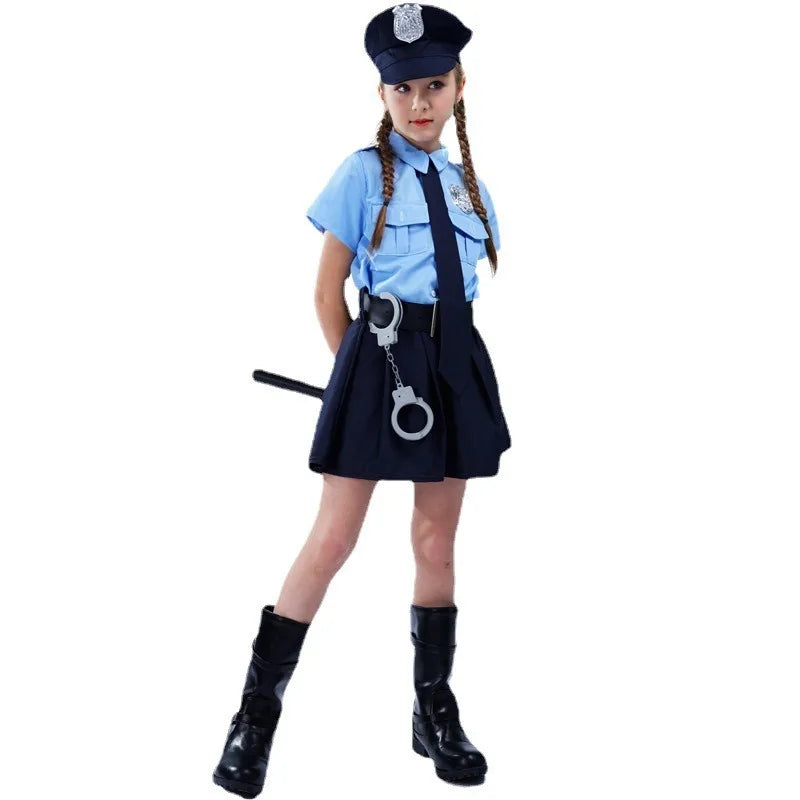 Halloween Children's Costume Clothing, Spring, Summer, Autumn Cosplay, Girls' Uniform, Girls' Slim Fit Uniform