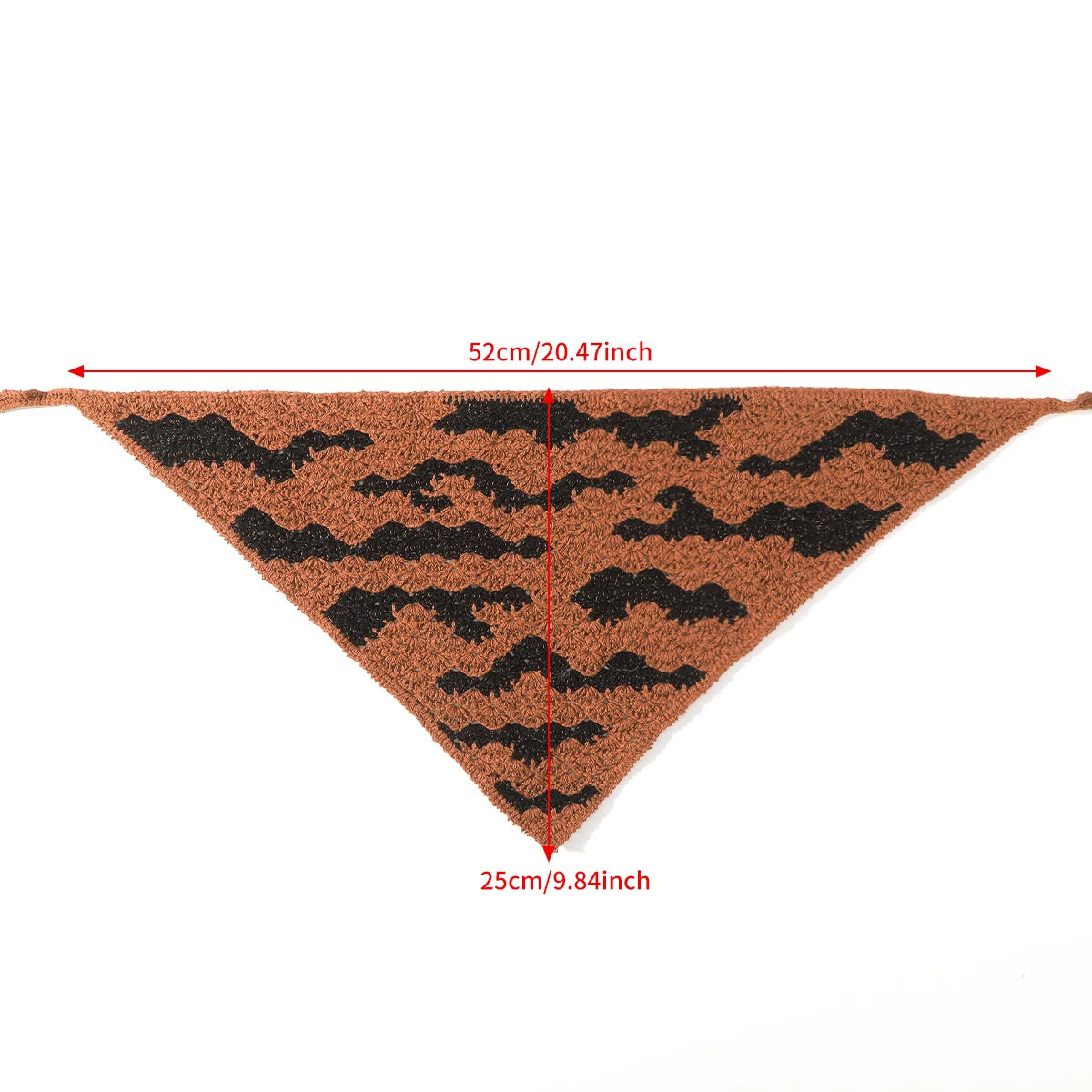 AWAYTR Halloween Crochet Hollow Triangle Headband Korean Handmade Small Bat Frog Shadow Hairband Strap Headscarf Women Headwear
