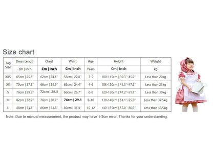 German Beer Pink Maid Costume for Kids, Oktoberfest Dirndl Dress, Plaid Bow, Child Halloween Party Outfit, High Quality, New